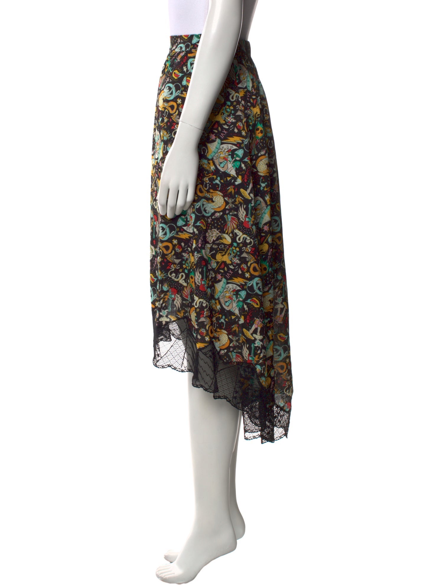 Zadig & Voltaire Printed Midi Length Skirt