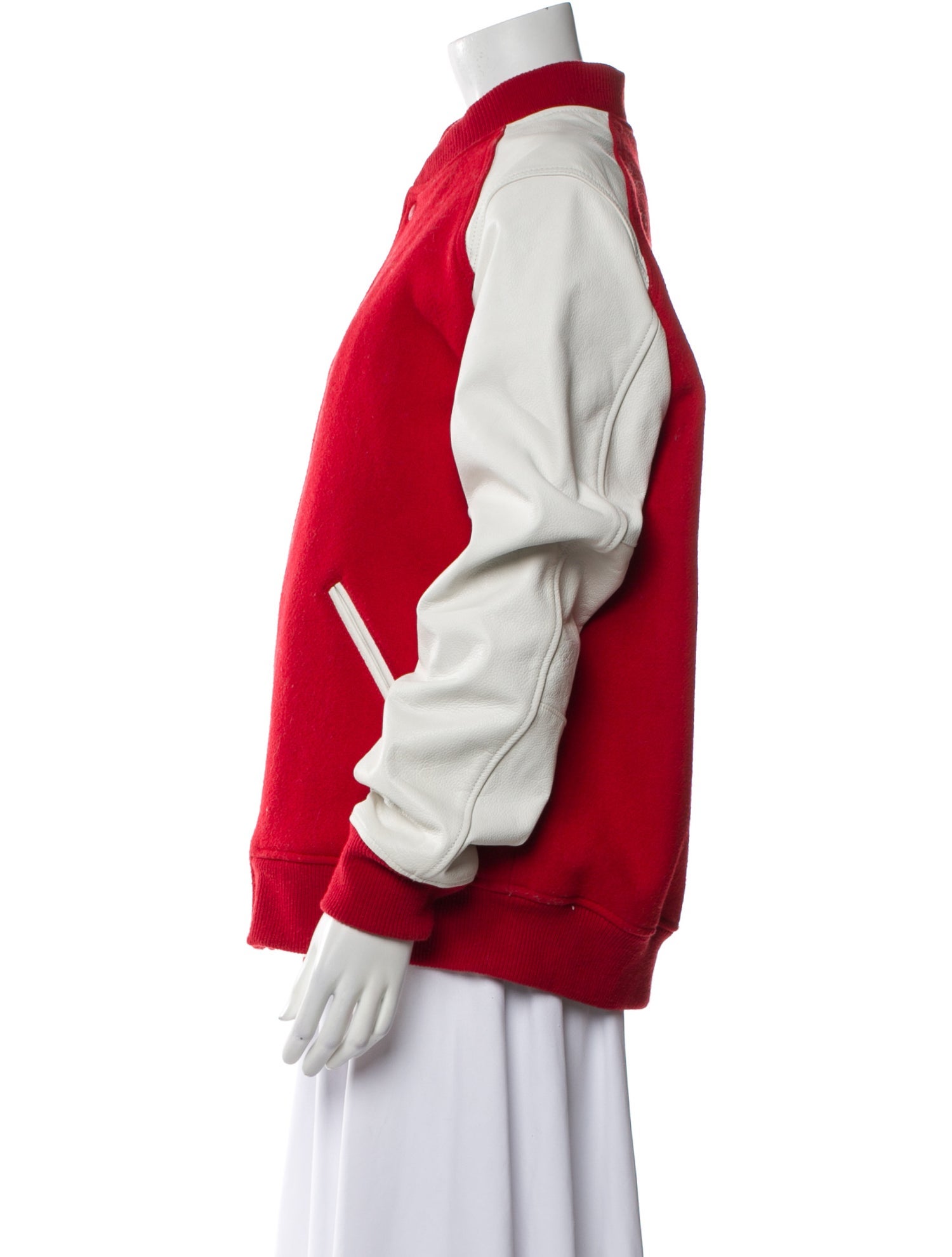 Zadig & Voltaire Wool Colorblock Pattern Bomber Jacket