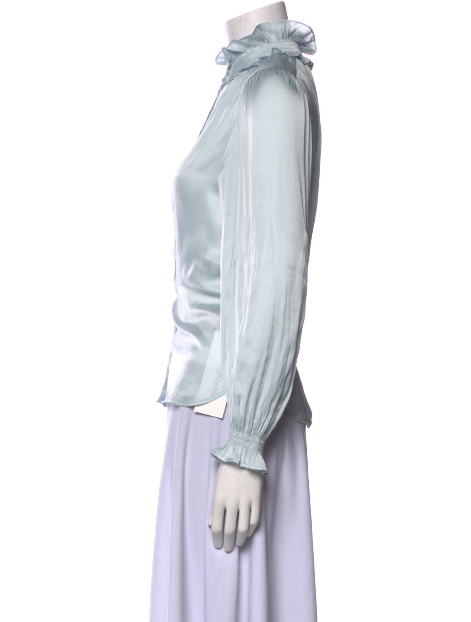 Zadig & Voltaire Mock Neck Long Sleeve Blouse