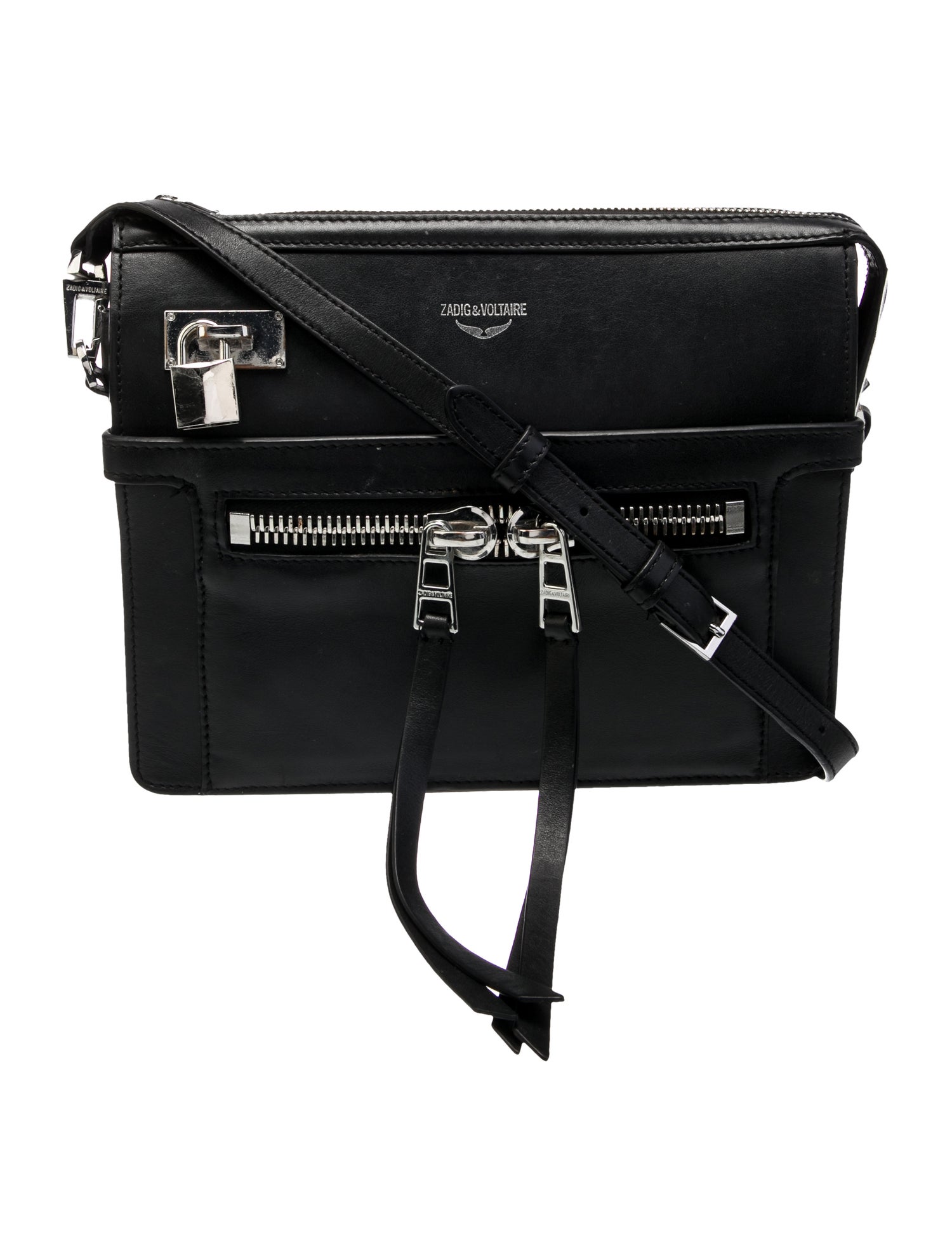 Zadig & Voltaire Leather Messenger Bag