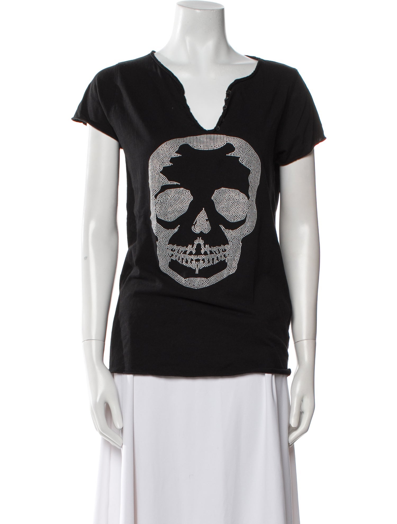 Zadig & Voltaire Graphic Print V-Neck T-Shirt