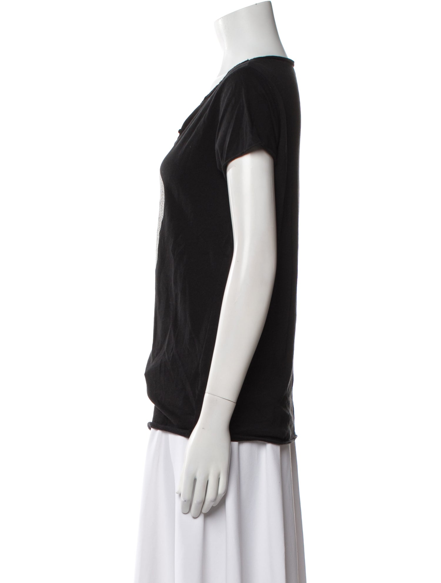 Zadig & Voltaire Graphic Print V-Neck T-Shirt