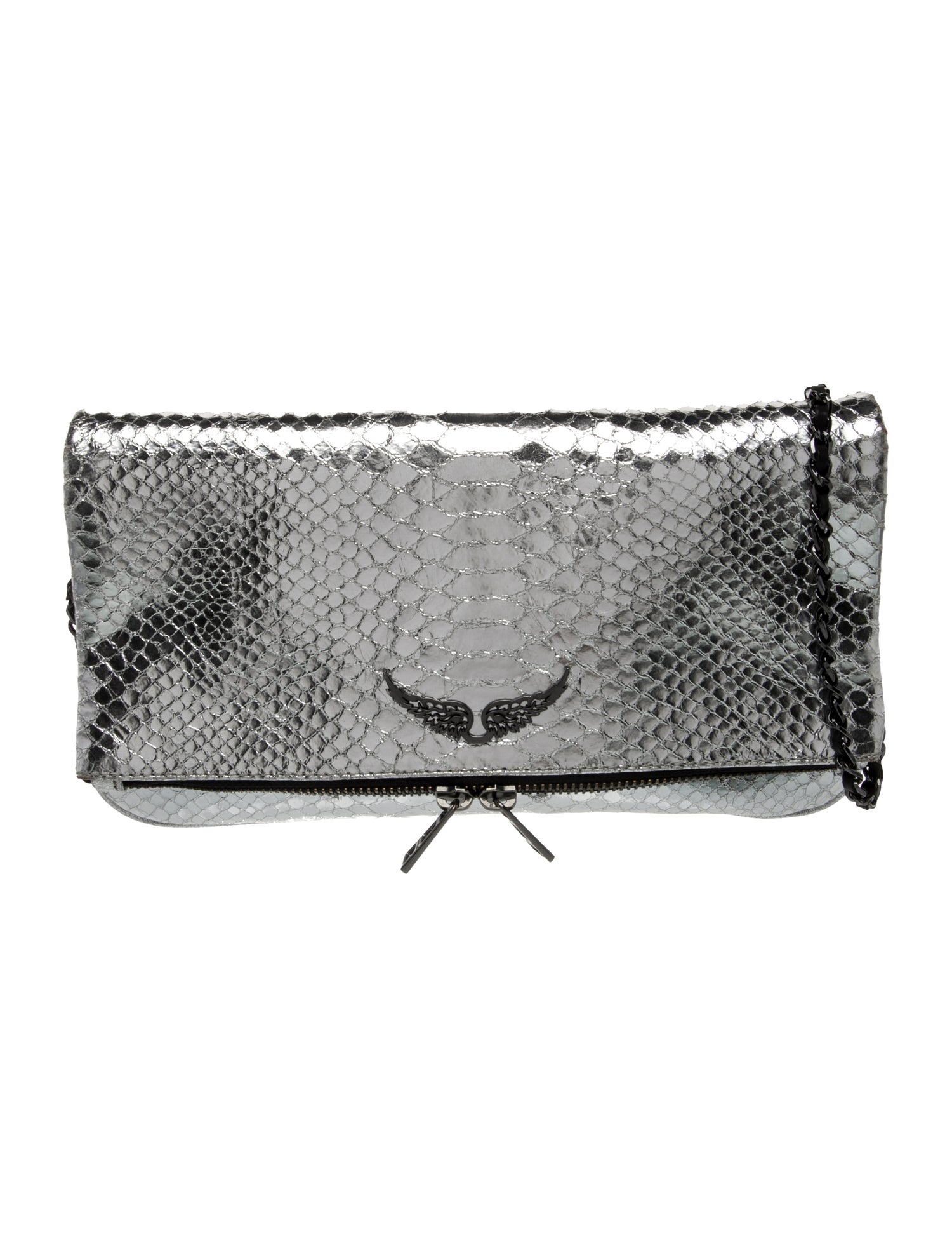 Zadig & Voltaire Embossed Leather Shoulder Bag