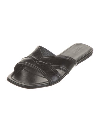 Zadig & Voltaire Leather Cutout Accent Slides