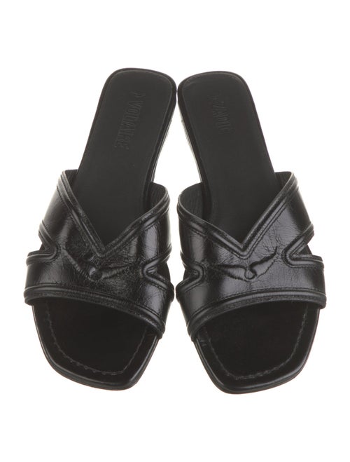 Zadig & Voltaire Leather Cutout Accent Slides