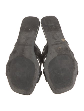 Zadig & Voltaire Leather Cutout Accent Slides