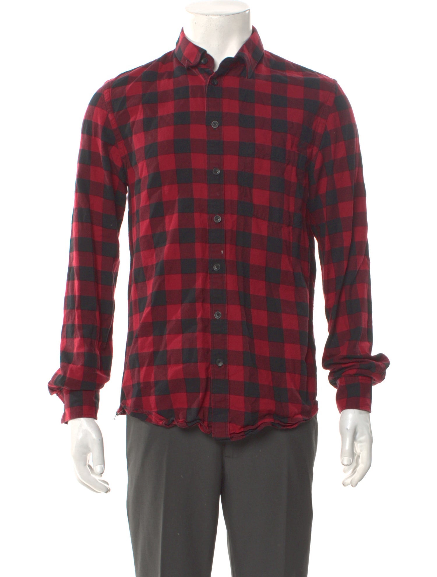 Zadig & Voltaire Plaid Print Long Sleeve Shirt