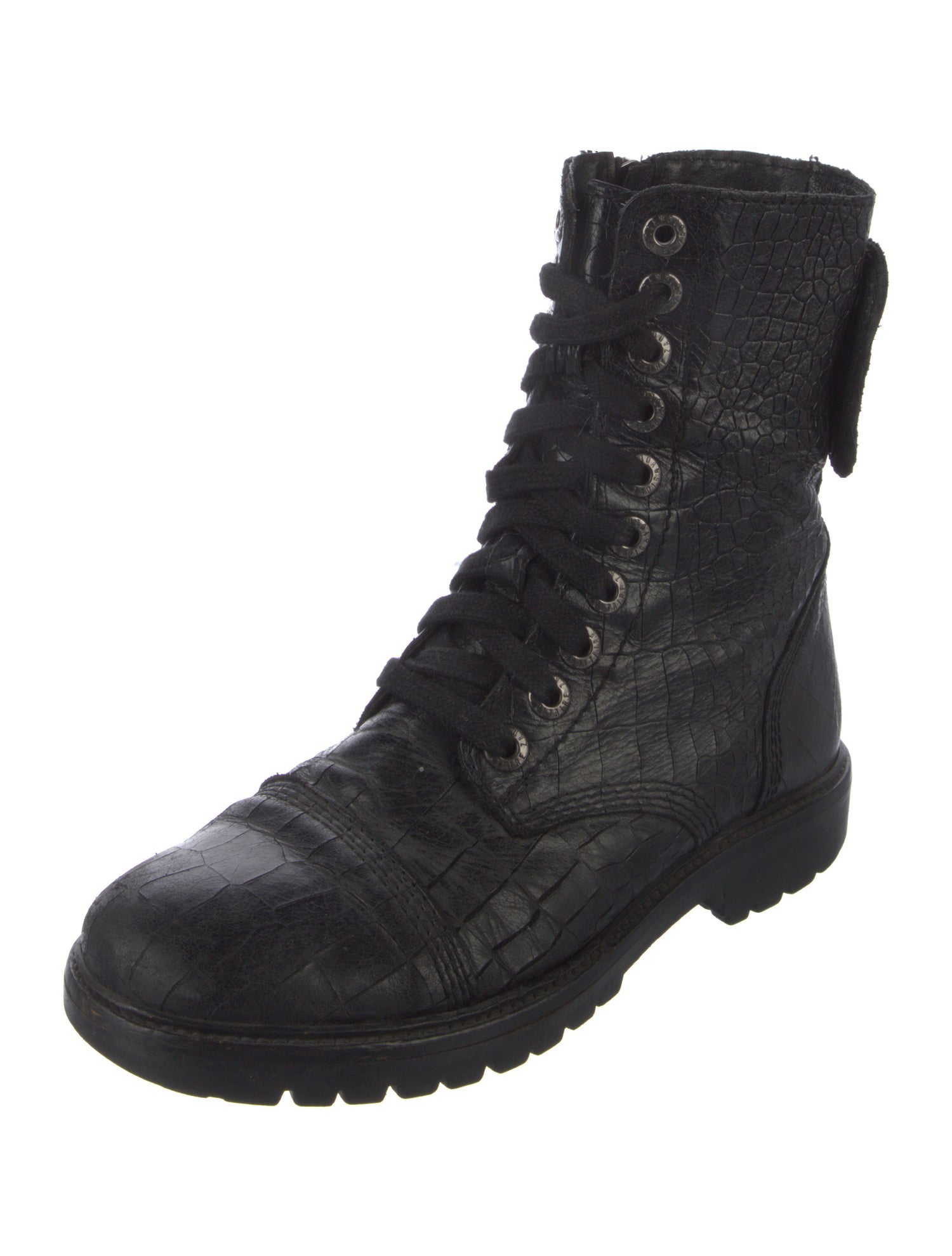 Zadig & Voltaire Leather Combat Boots