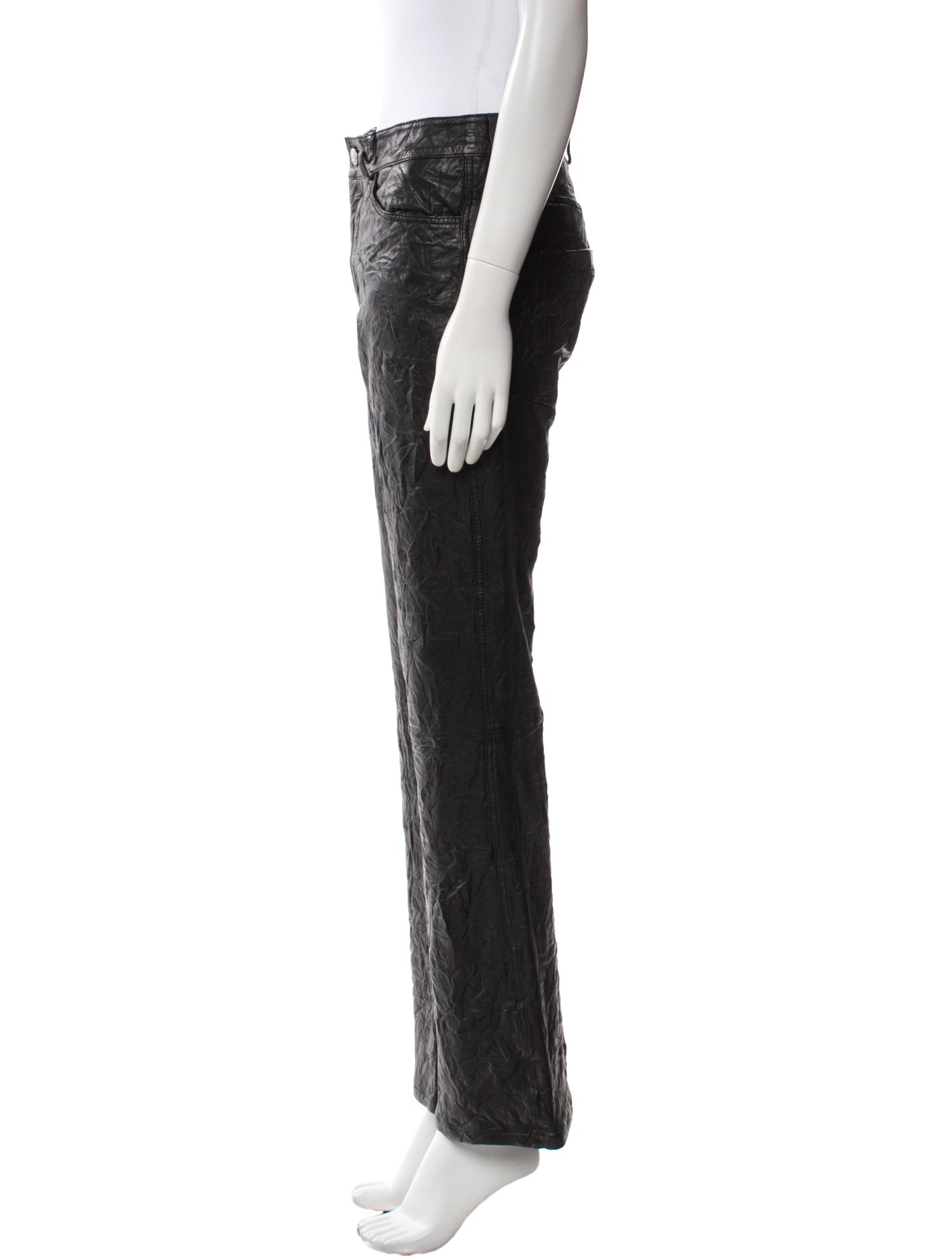 Zadig & Voltaire Lamb Leather Wide Leg Pants