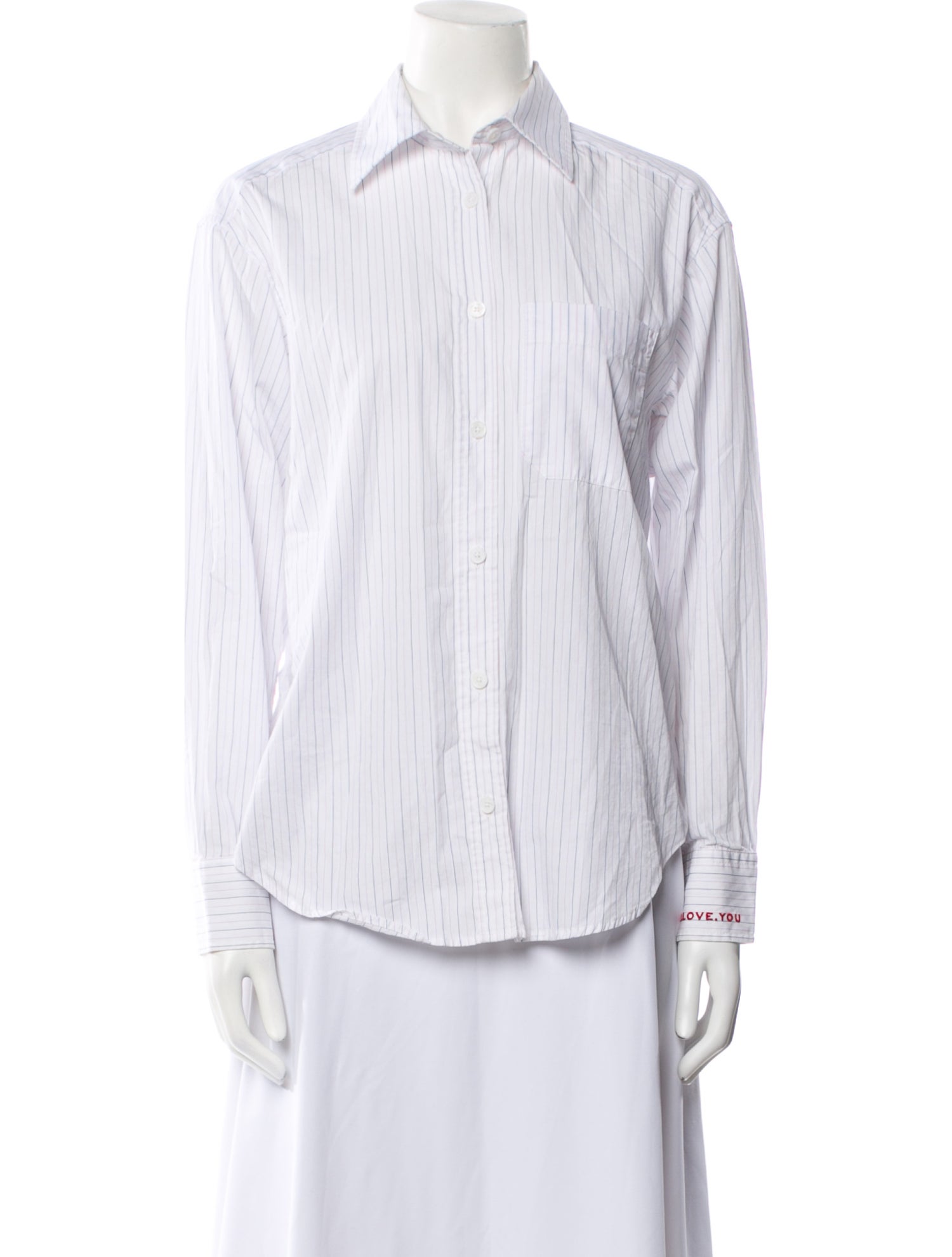 Zadig & Voltaire Striped Long Sleeve Button-Up Top