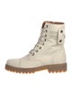 Zadig & Voltaire Canvas Colorblock Pattern Combat Boots