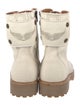 Zadig & Voltaire Canvas Colorblock Pattern Combat Boots