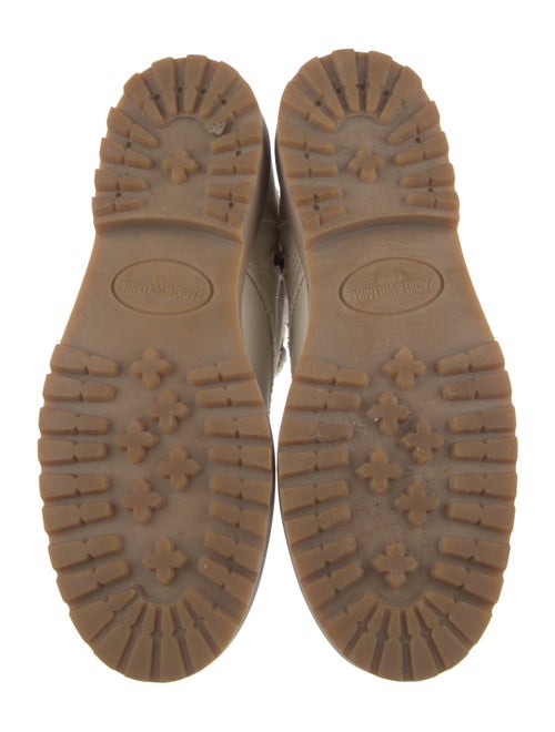 Zadig & Voltaire Canvas Colorblock Pattern Combat Boots