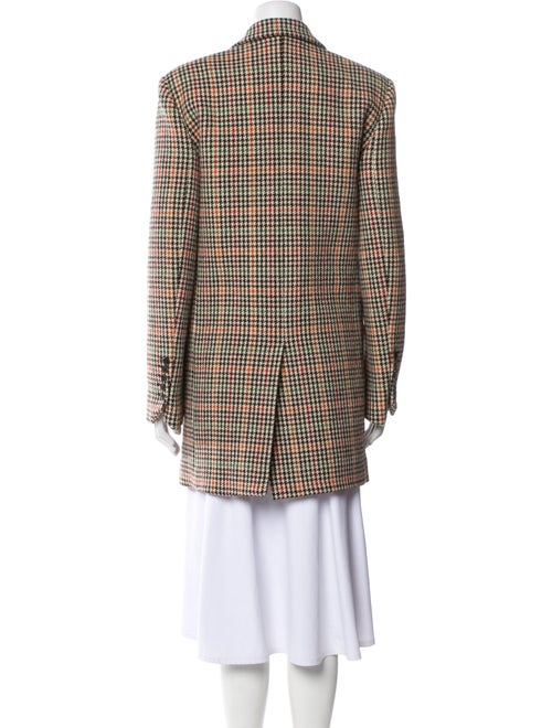 Zadig & Voltaire Wool Plaid Print Peacoat