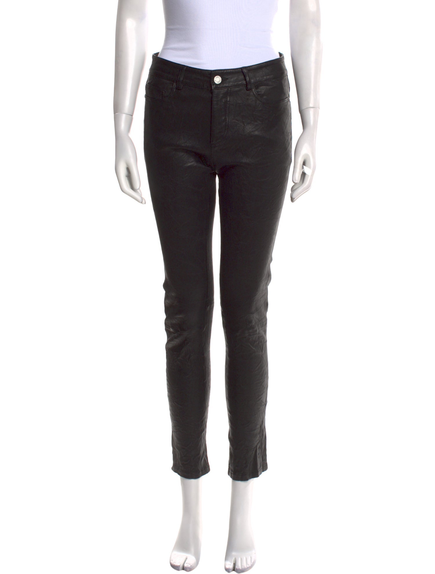 Zadig & Voltaire Lamb Leather Skinny Leg Pants