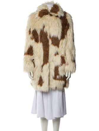 Zadig & Voltaire Faux Fur Animal Print Faux Fur Coat