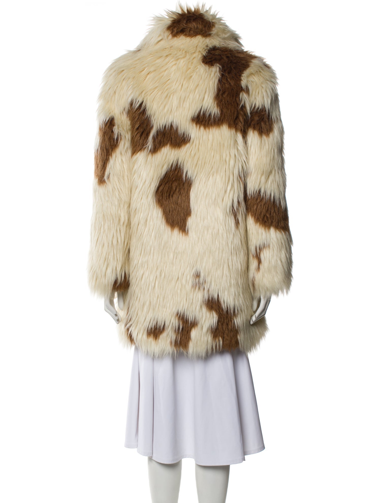 Zadig & Voltaire Faux Fur Animal Print Faux Fur Coat