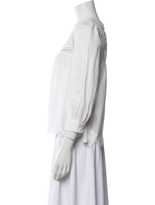 Zadig & Voltaire Mock Neck Three-Quarter Sleeve Blouse