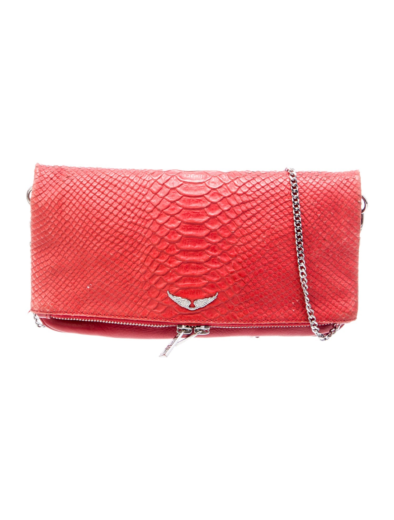 Zadig & Voltaire Embossed Leather Clutch