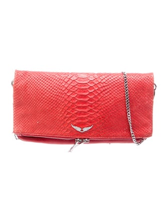Zadig & Voltaire Embossed Leather Clutch