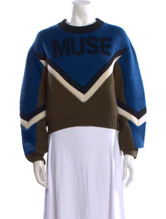 Zadig & Voltaire Merino Wool Colorblock Pattern Sweater