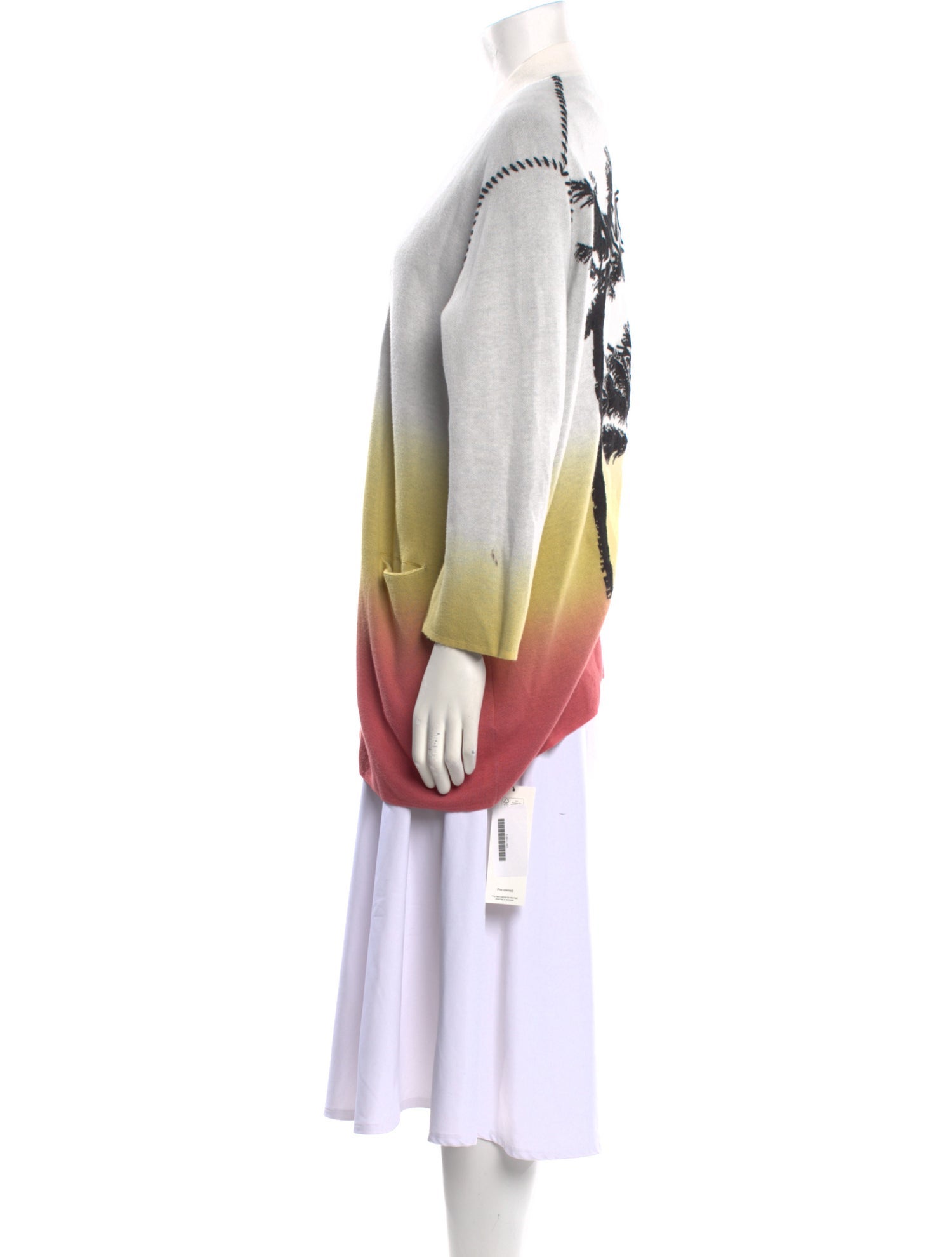 Zadig & Voltaire Striped Open Front Sweater