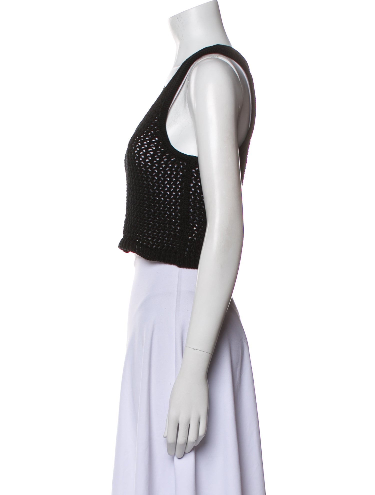 Zadig & Voltaire Scoop Neck Sleeveless Crop Top