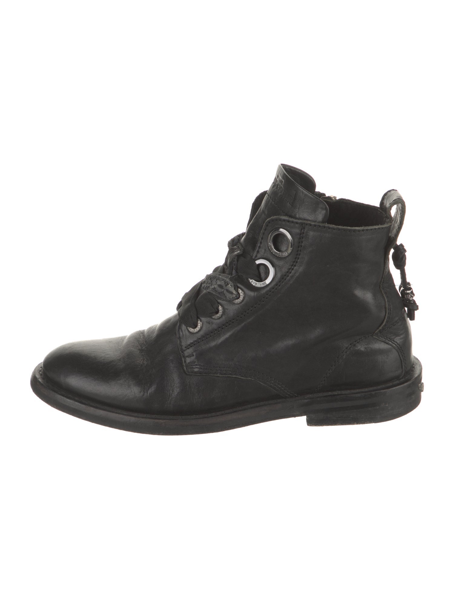 Zadig & Voltaire Leather Combat Boots