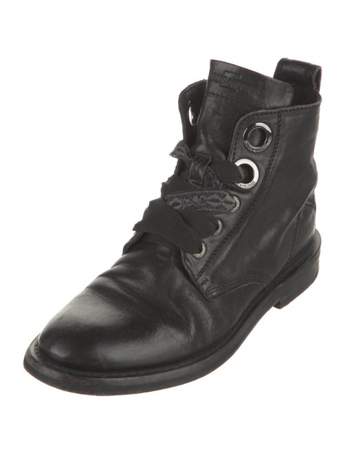 Zadig & Voltaire Leather Combat Boots