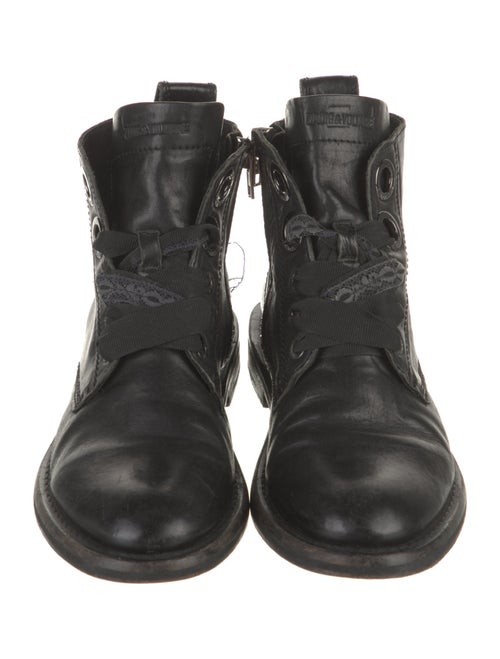 Zadig & Voltaire Leather Combat Boots