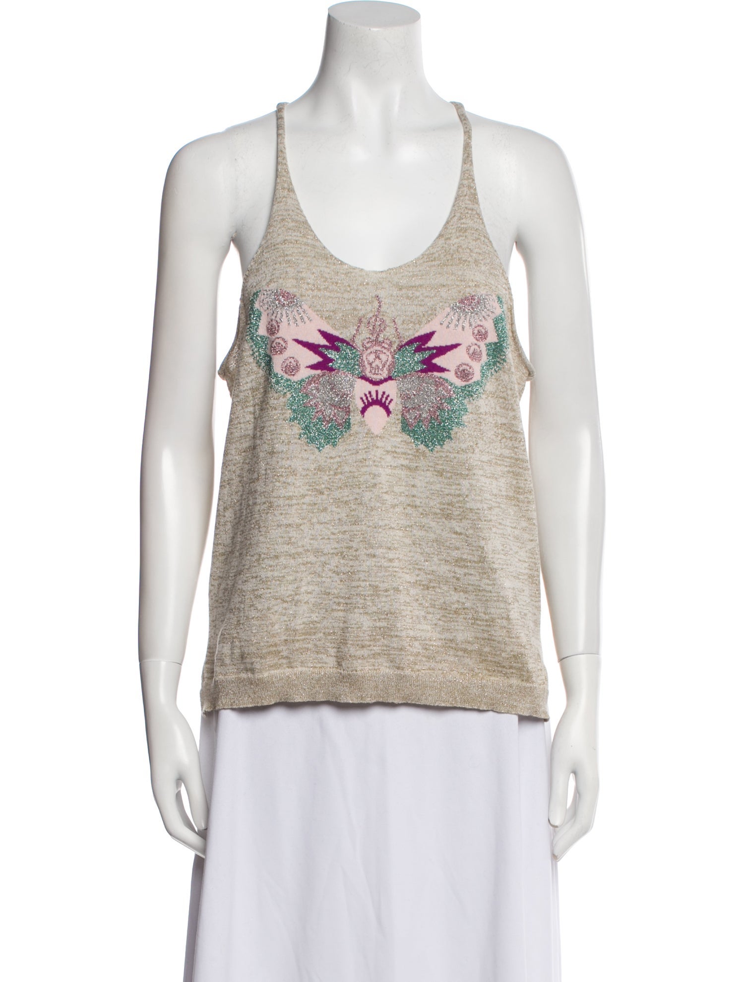 Zadig & Voltaire Graphic Print Scoop Neck Top