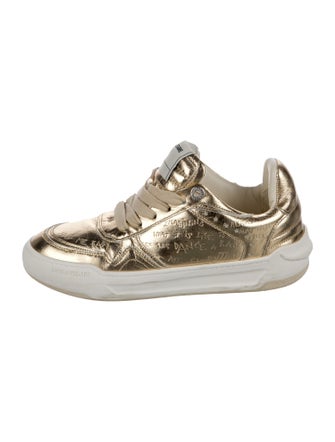 Zadig & Voltaire Leather Colorblock Pattern Sneakers