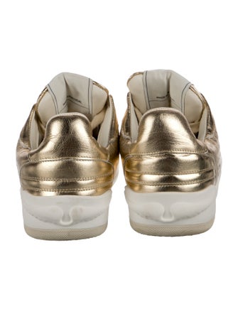 Zadig & Voltaire Leather Colorblock Pattern Sneakers