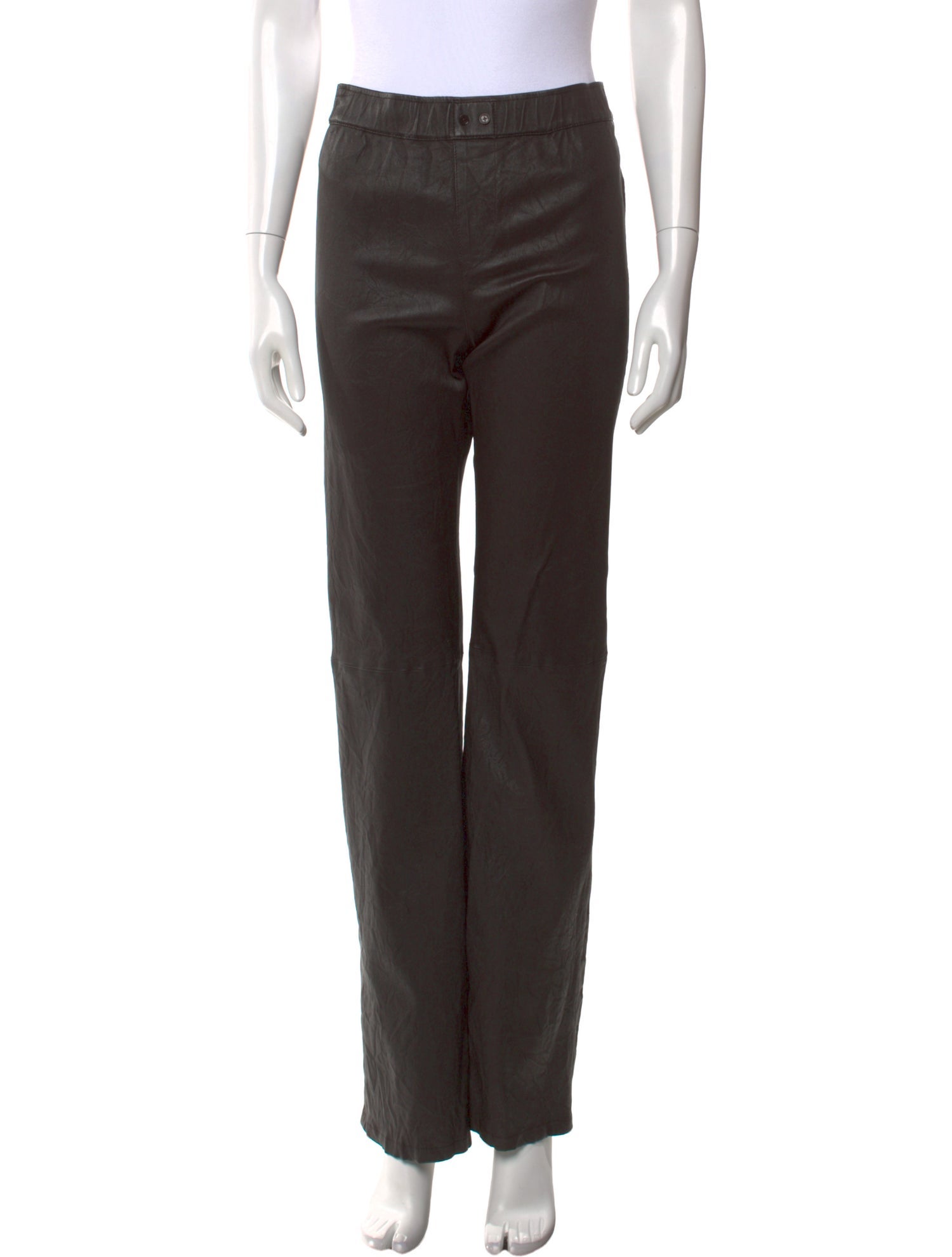 Zadig & Voltaire Lamb Leather Wide Leg Pants
