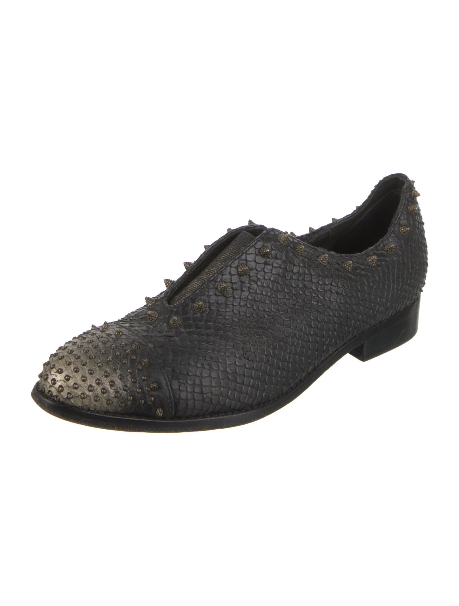 Zadig & Voltaire Leather Studded Accents Oxfords