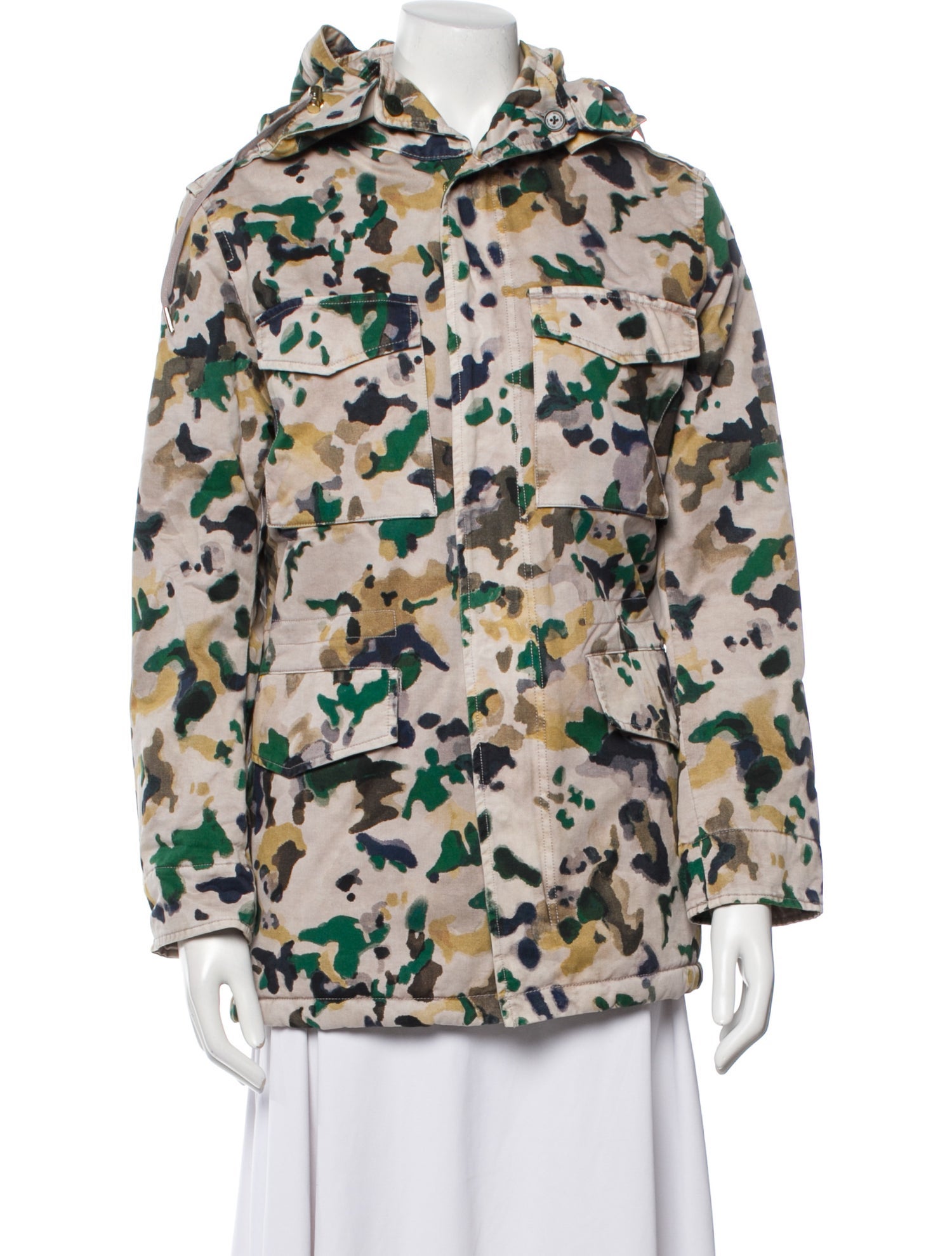 Zadig & Voltaire Faux Fur Printed Utility Jacket