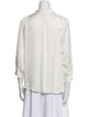 Zadig & Voltaire Mock Neck Long Sleeve Button-Up Top