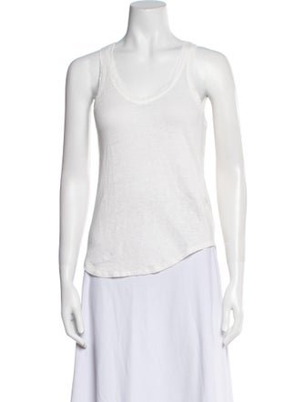 Zadig & Voltaire Linen Scoop Neck Top
