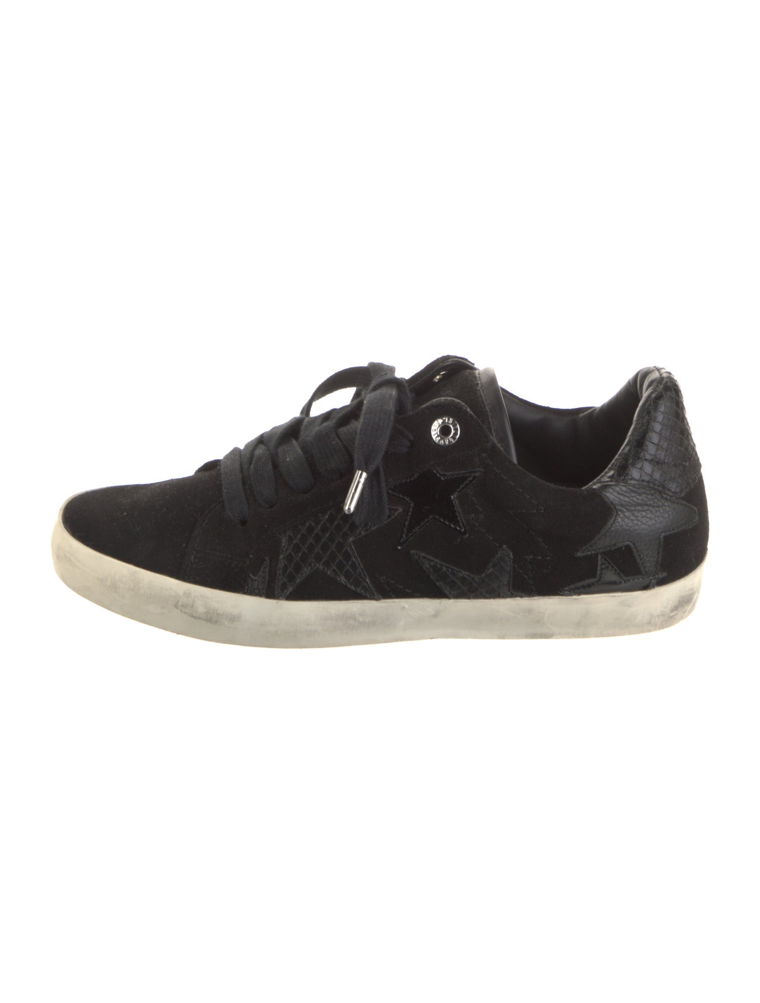 Zadig & Voltaire Suede Leather Trim Embellishment Sneakers