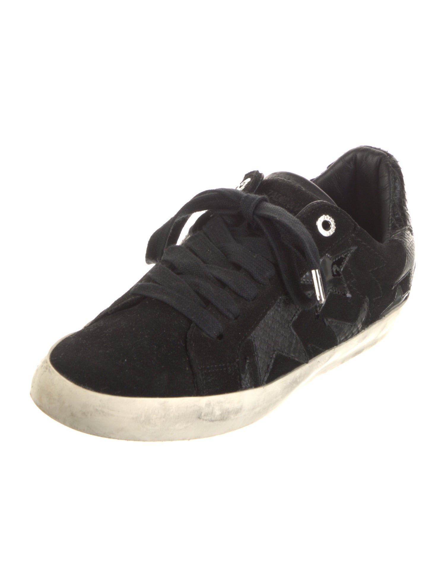Zadig & Voltaire Suede Leather Trim Embellishment Sneakers