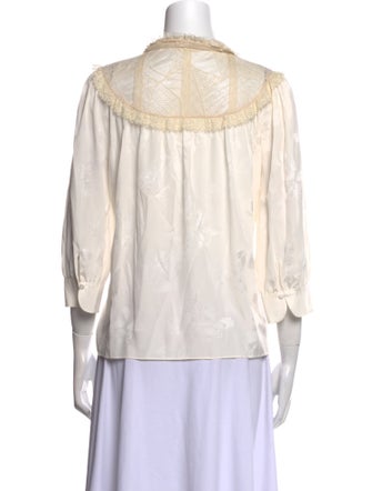 Zadig & Voltaire Silk Three-Quarter Sleeve Blouse