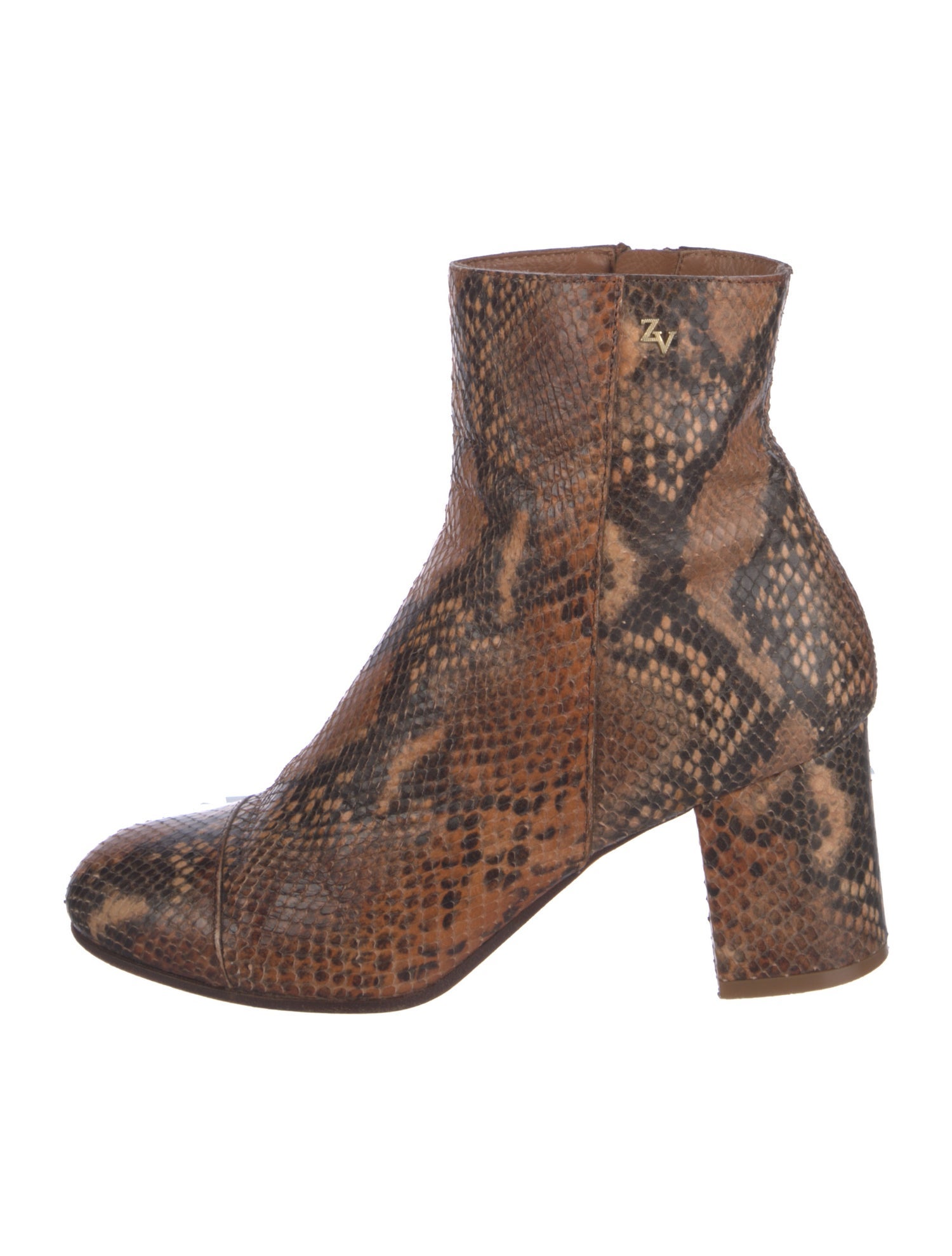 Zadig & Voltaire Leather Animal Print Boots