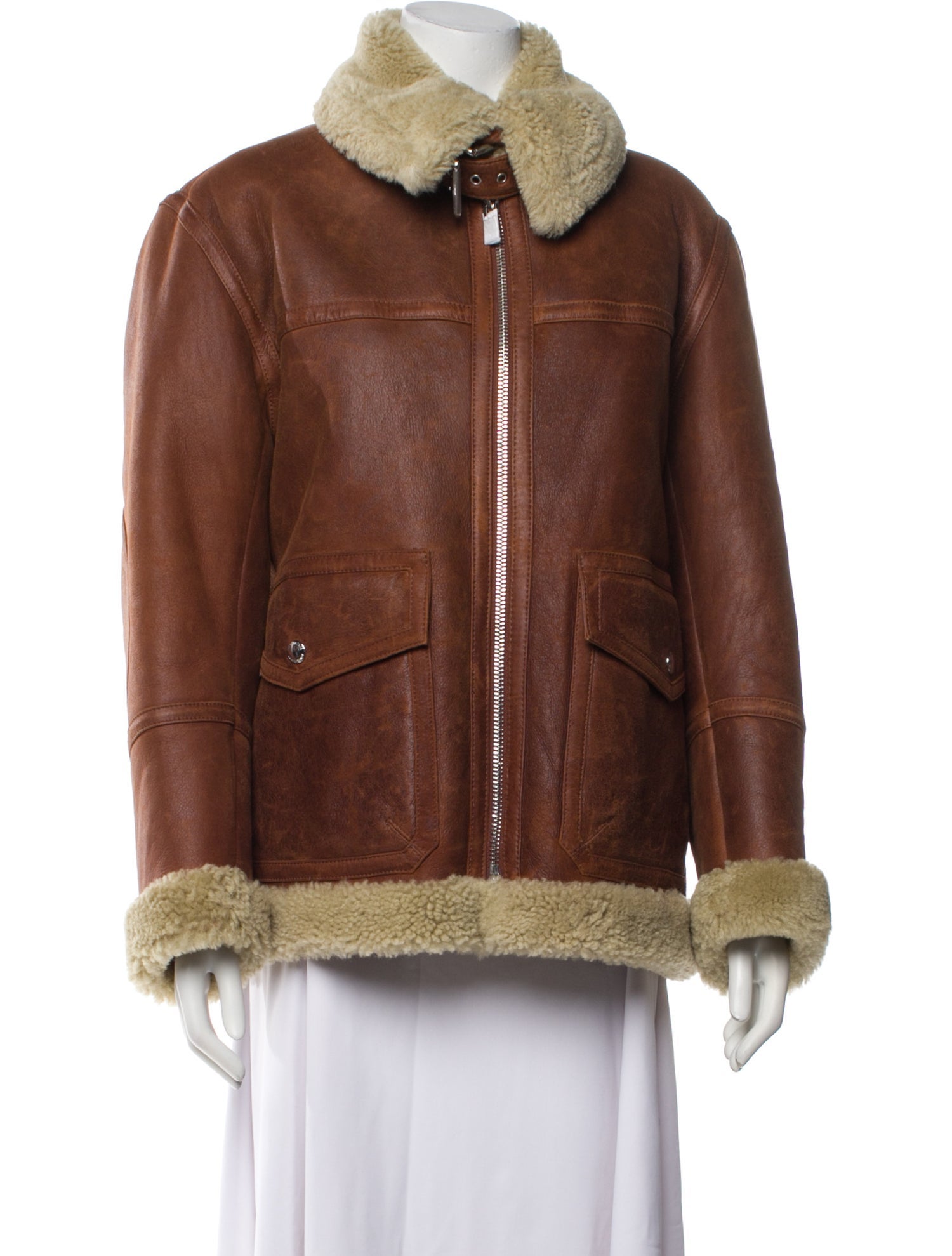 Zadig & Voltaire Shearling Faux Fur Jacket