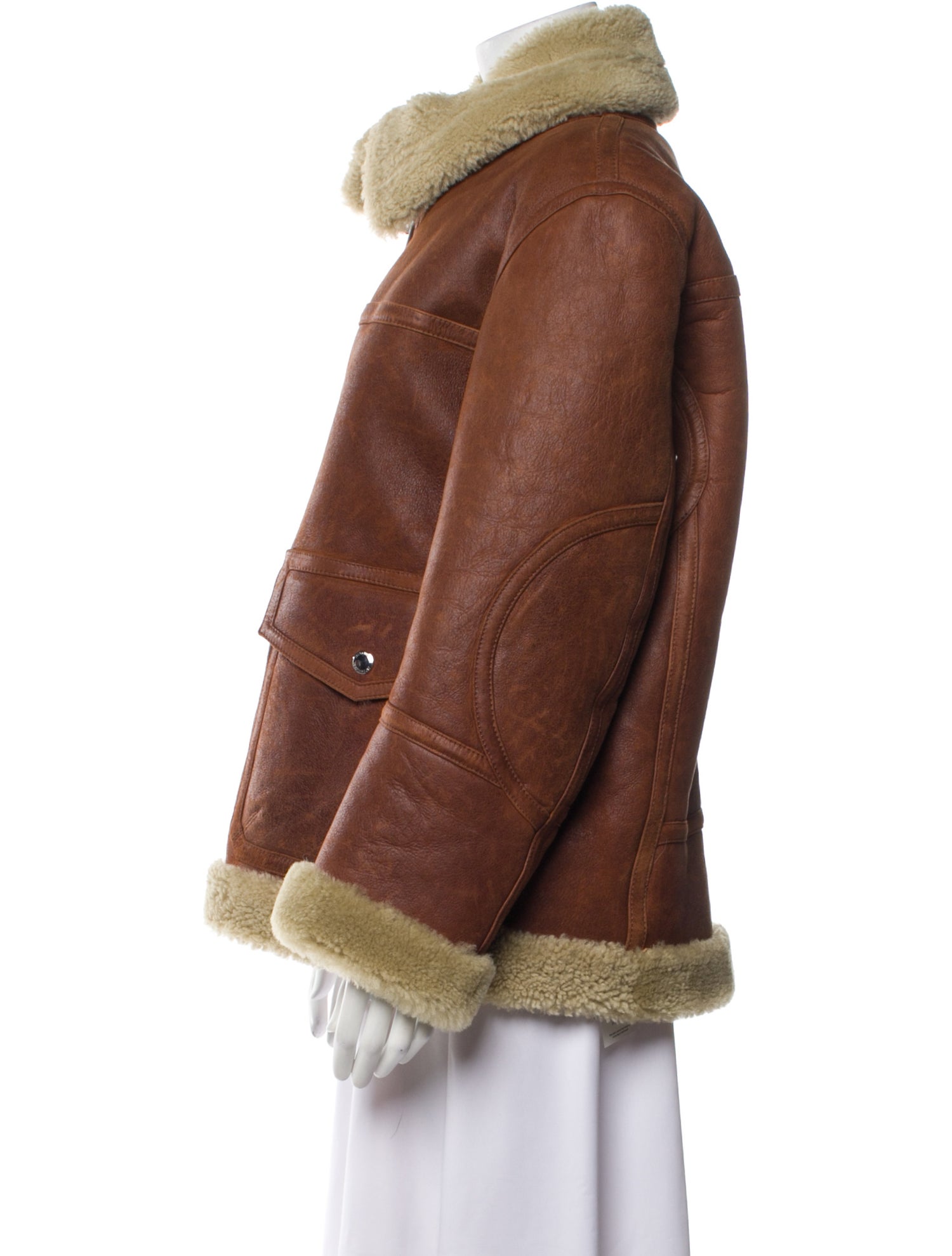 Zadig & Voltaire Shearling Faux Fur Jacket