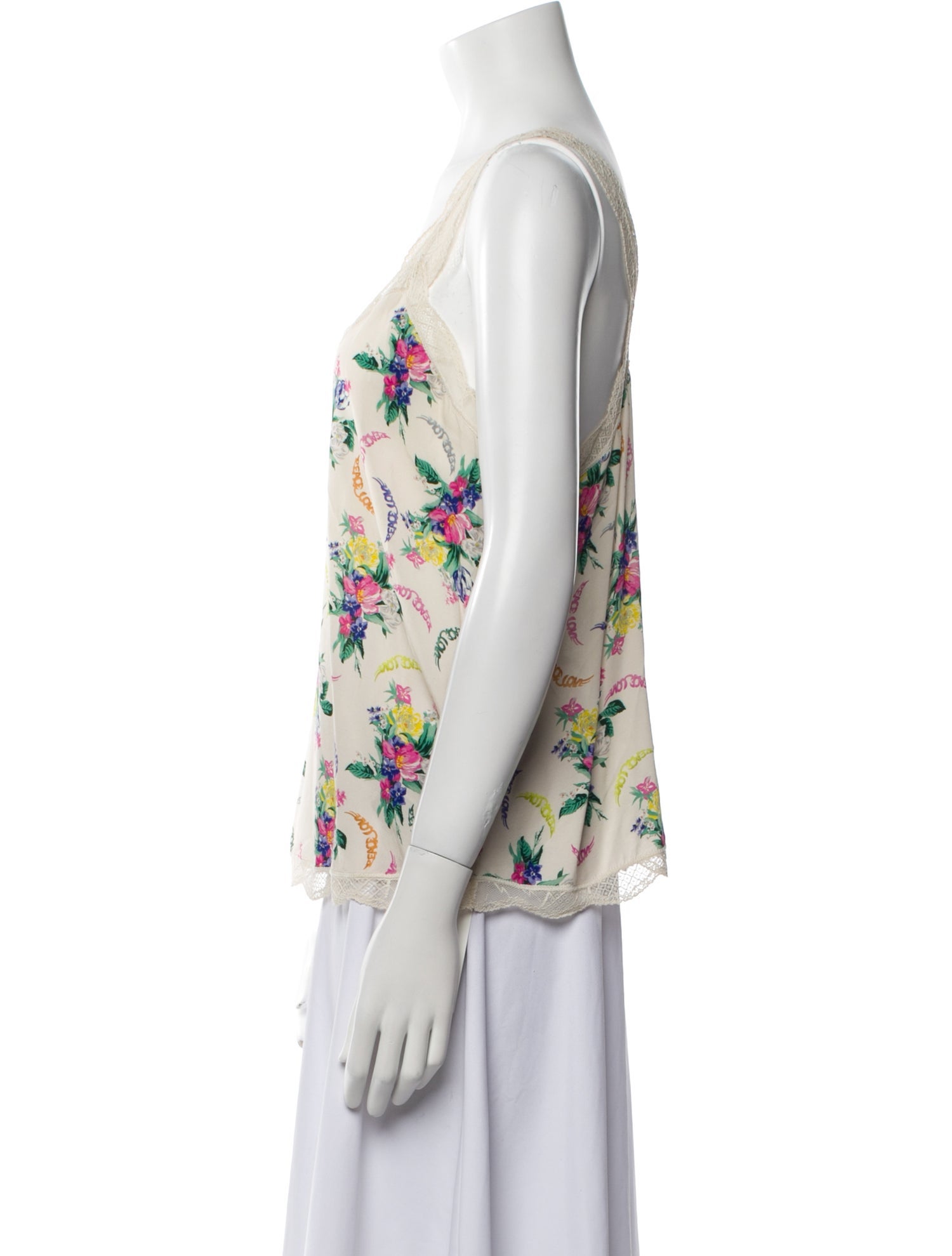 Zadig & Voltaire Floral Print V-Neck Top