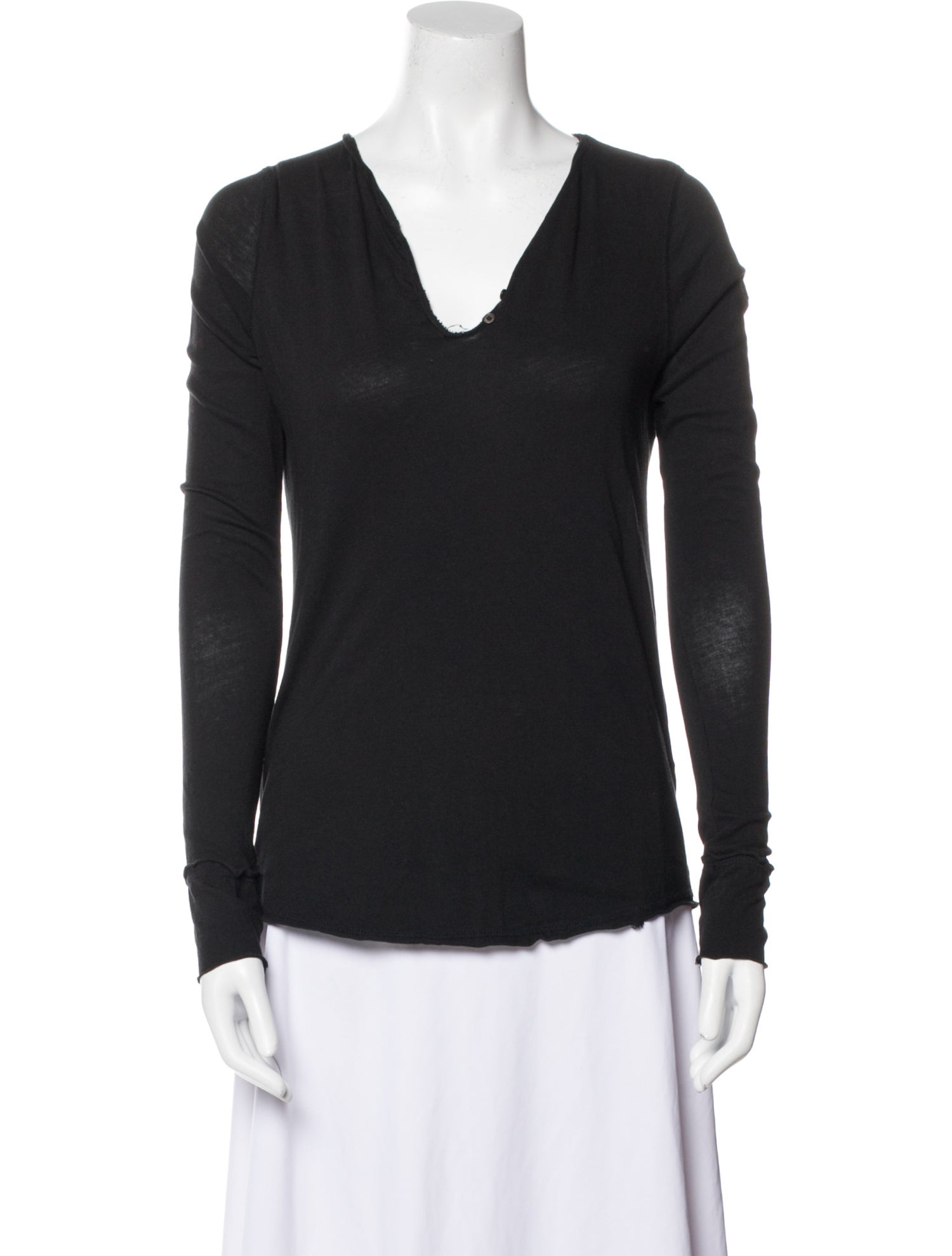 Zadig & Voltaire V-Neck Long Sleeve Top