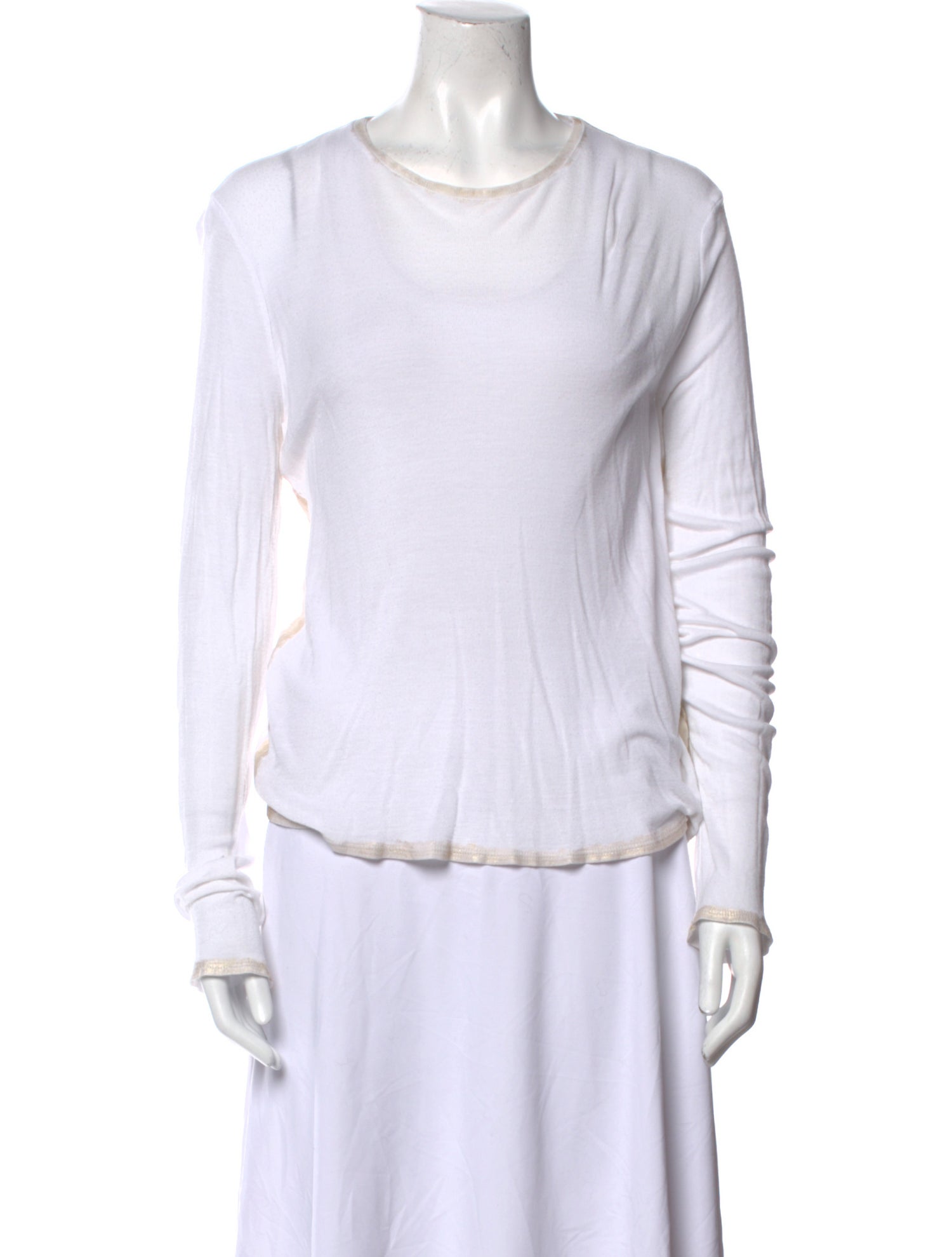 Zadig & Voltaire Scoop Neck Long Sleeve Top