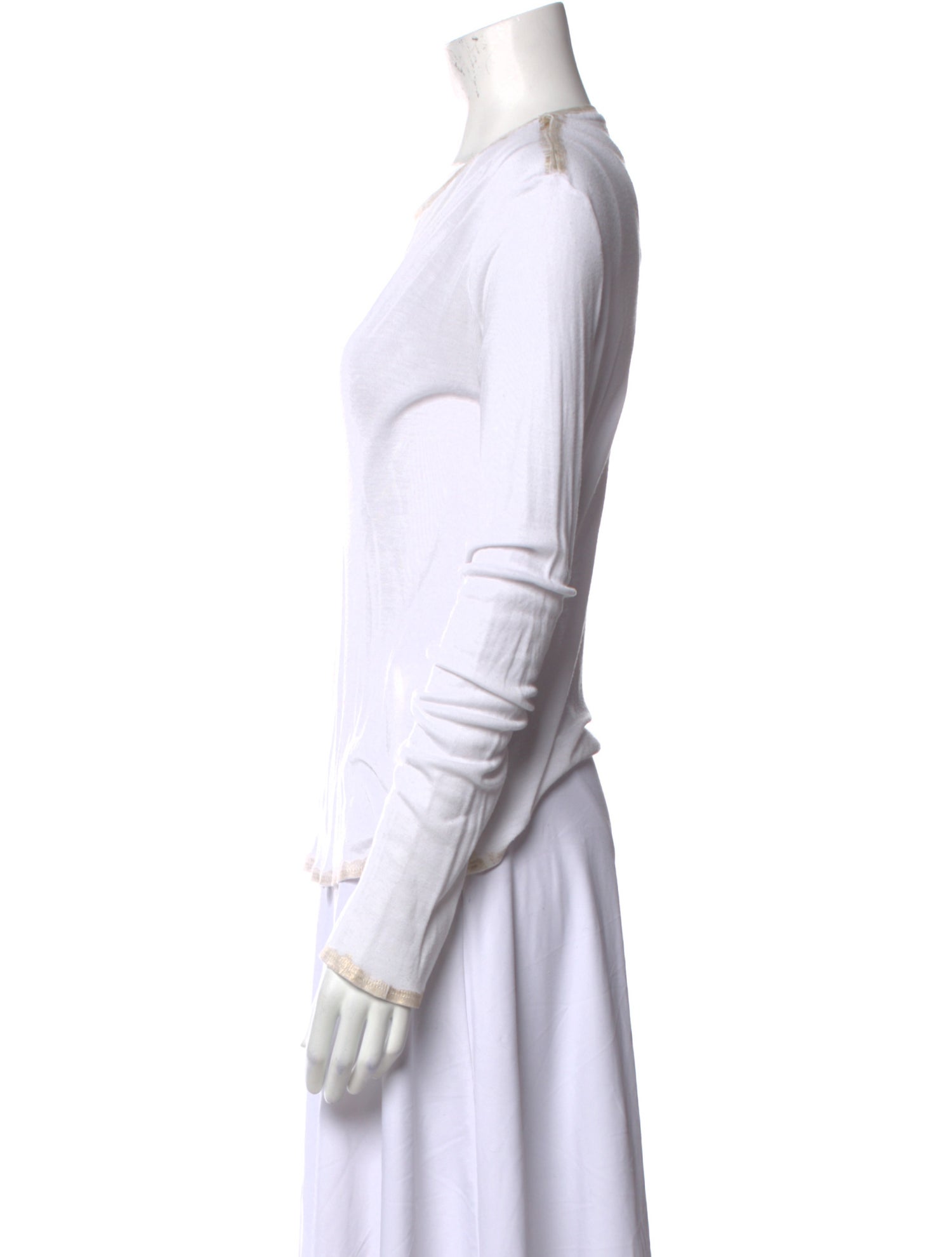 Zadig & Voltaire Scoop Neck Long Sleeve Top