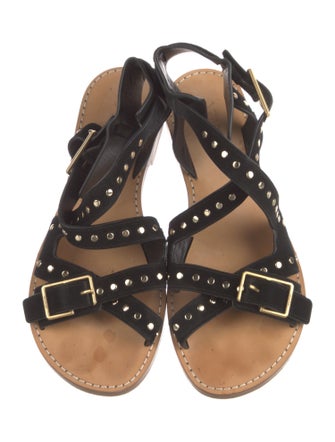 Zadig & Voltaire Suede Studded Accents Gladiator Sandals