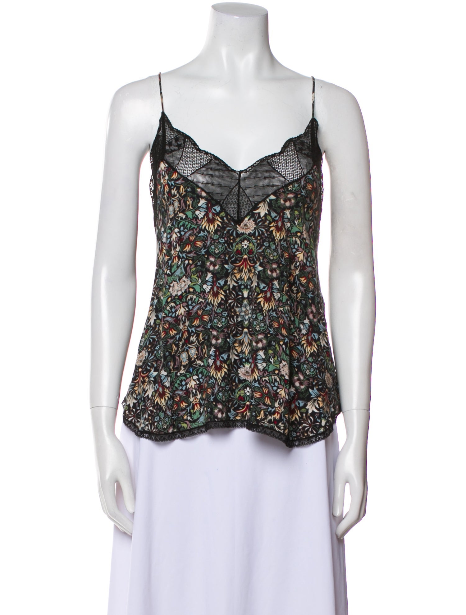Zadig & Voltaire Floral Print V-Neck Top